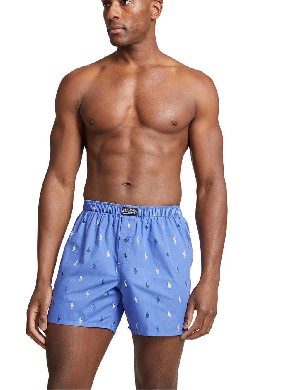 Polo Ralph Lauren Light Blue Logo-Print Boxer Shorts